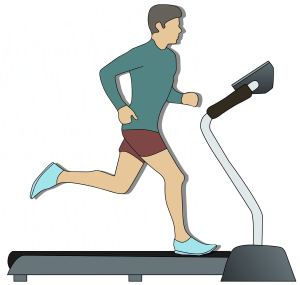 running on treadmill