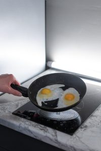 Cooked eggs