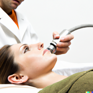 dermatologist performing dermabrasion